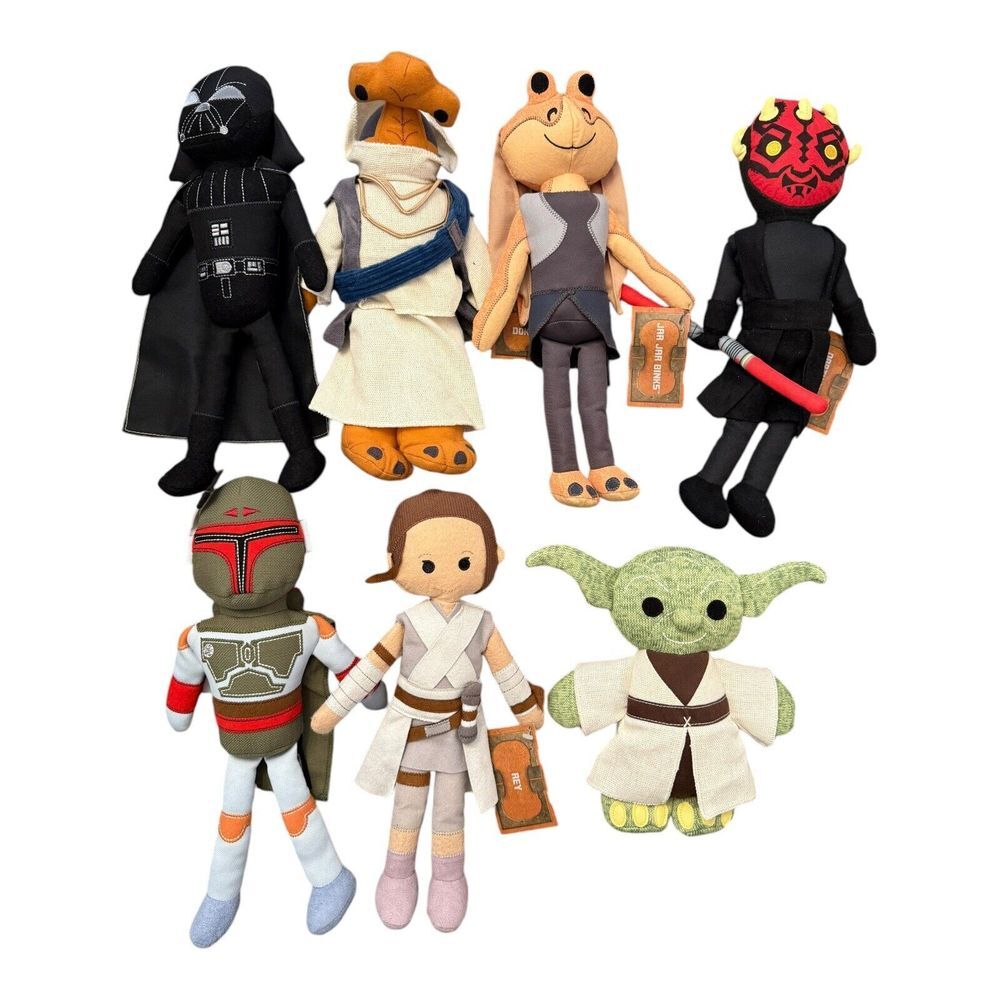 Disney Star Wars Galaxy's Edge Toydarian Toymaker Plush Set of 7 Used